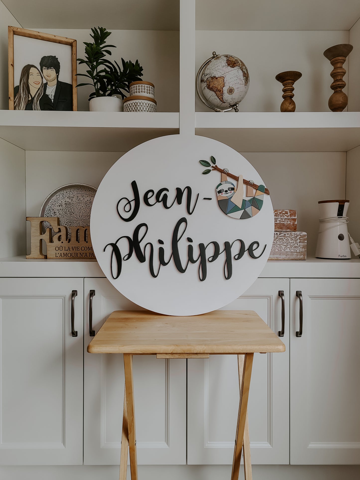 Round Painted Backer